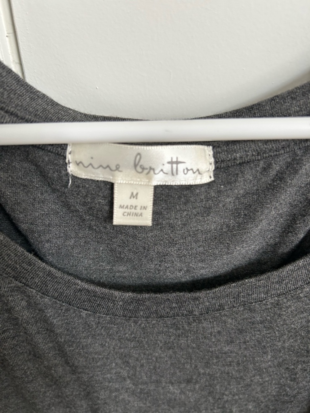 nine britton Gray Short Sleeve Tee